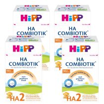 Hipp 2 HA Combiotik mleko następne, dla niemowląt po 6. m-cu Zestaw 4 x 600 g