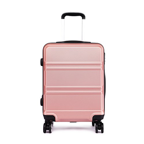 Kono 24 cale średnia walizka rejestracyjna twarda skorupa ABS walizka podróżna 65 cm, bagaż obrotowy 61 l, CIELISTY, 24