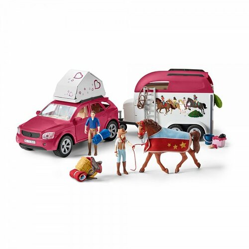 Schleich 42535 Przygoda z samochodem i przyczepą oraz koniem