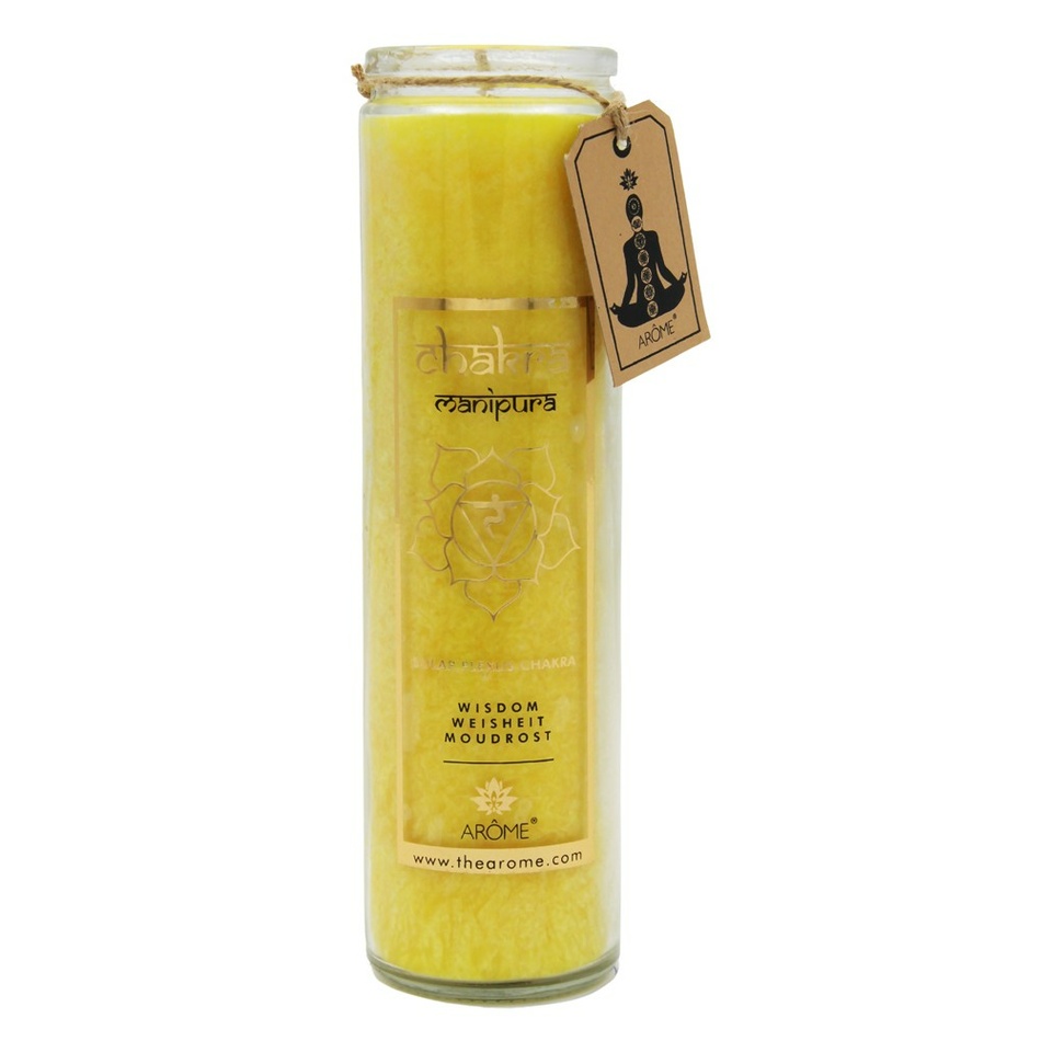 Arome Wysoka świeca zapachowa Czakra Mądrość, zapach kwiatowy, 320 g