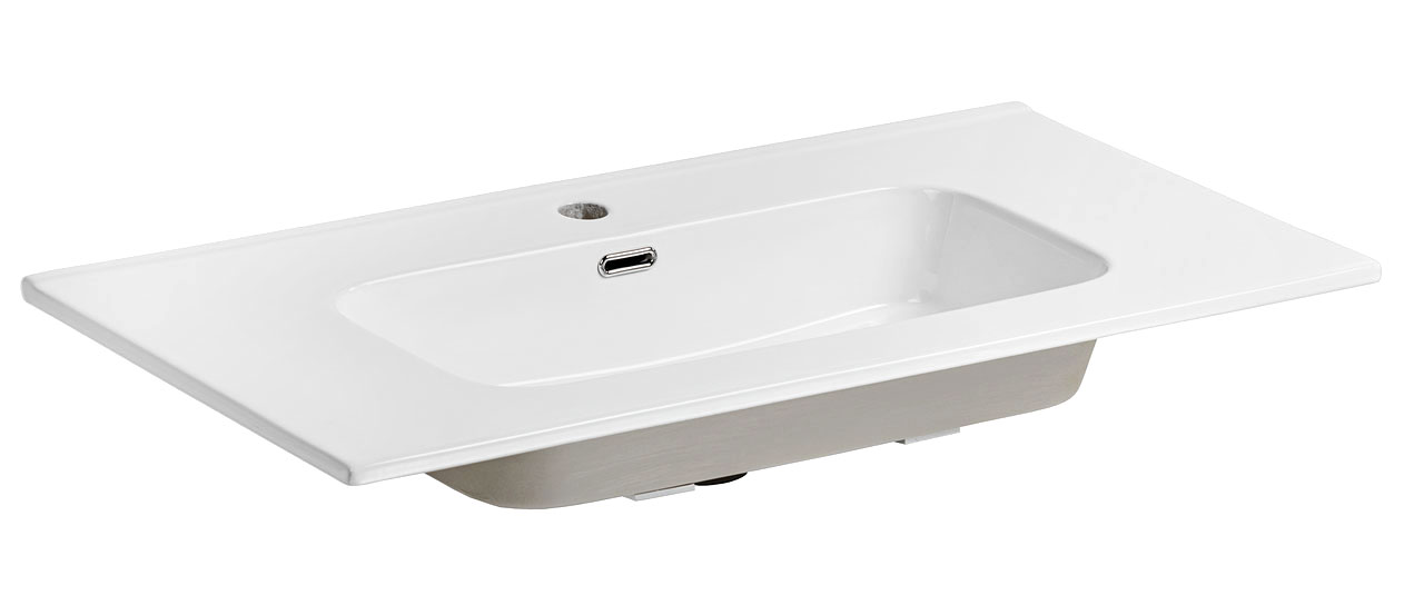 Biała ceramiczna umywalka meblowa 90 cm W1-D91