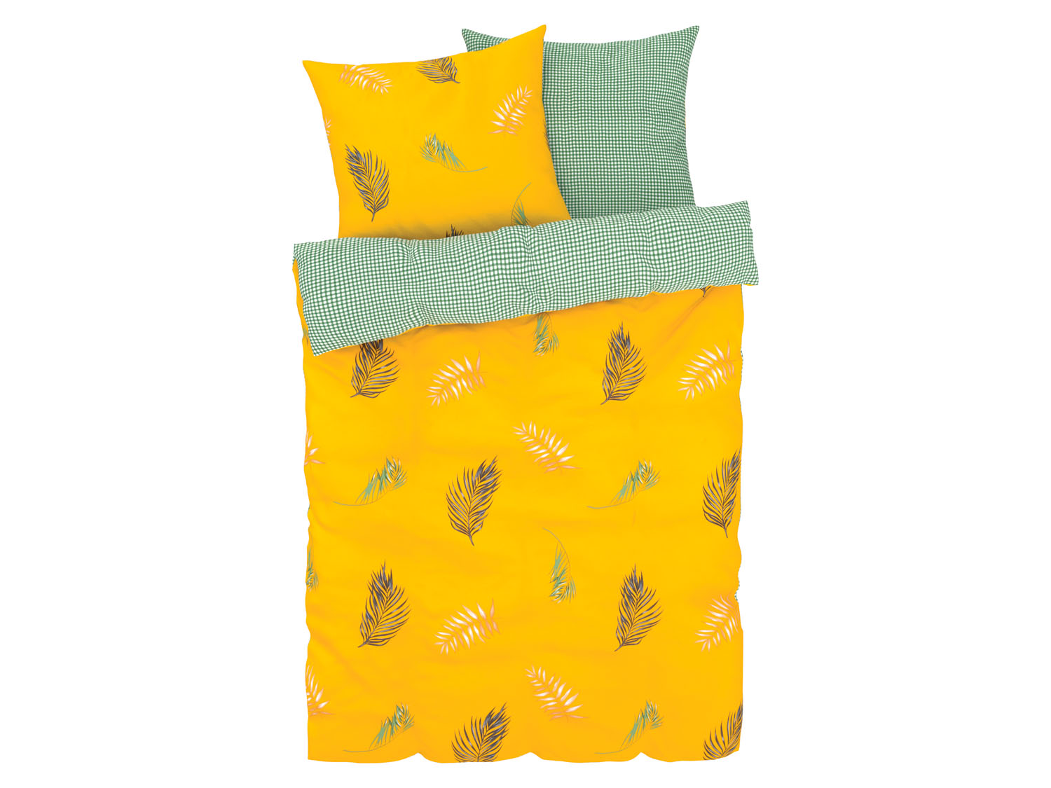LIVARNO home Pościel satynowa, 220 x 200 cm (Żółty)