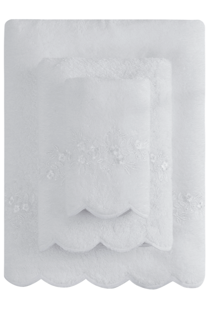 Mały ręcznik SILVIA 30x50cm Biały