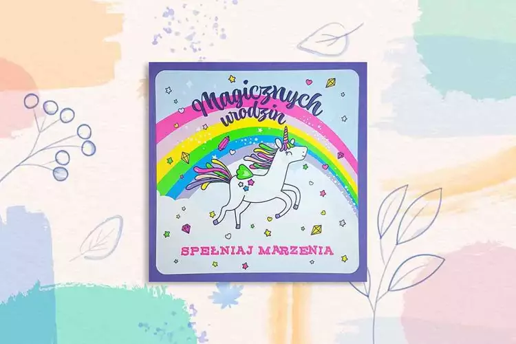 Karnet KW Unicorn tęcza - Henry