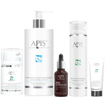 Apis Zestaw Zabieg Eksfoliacji Peeling Kwas Migdałowy 40% 30 ml + 50 ml + 200 ml + 200 ml + 500 ml