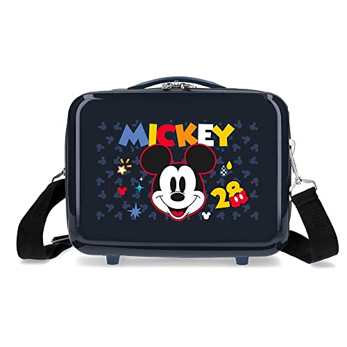 Disney Mickey Get Moving Neceser Adaptacyjny z Obudowa na messenger Niebieski 29x21x15 cms Sztywny ABS 9,14L 0,6 kg, niebieski, kosmetyczka z paskiem na ramię