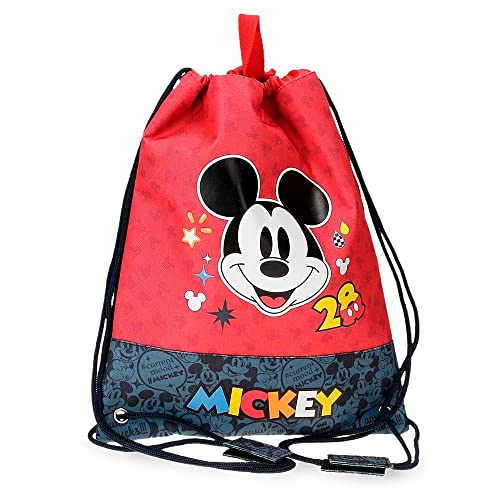 Disney Mickey Get Moving Plecak Torba Wielobarwny 27x34 cms Poliester, Wielobarwny, worek na plecak