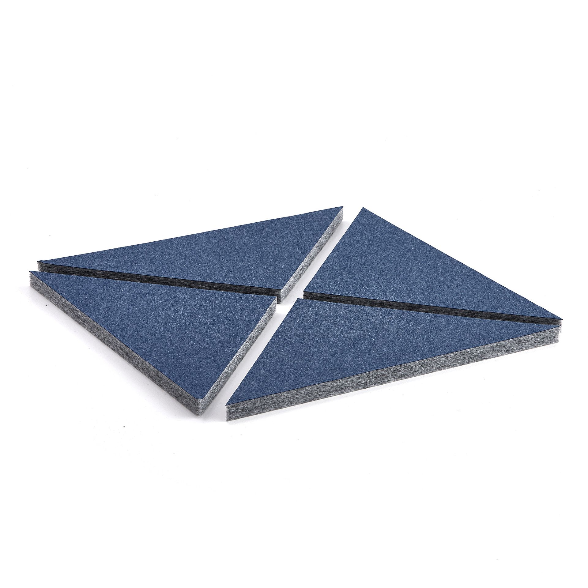 Panele dźwiękochłonne PATTERN, 600x600x40 mm, 4 szt., niebieski