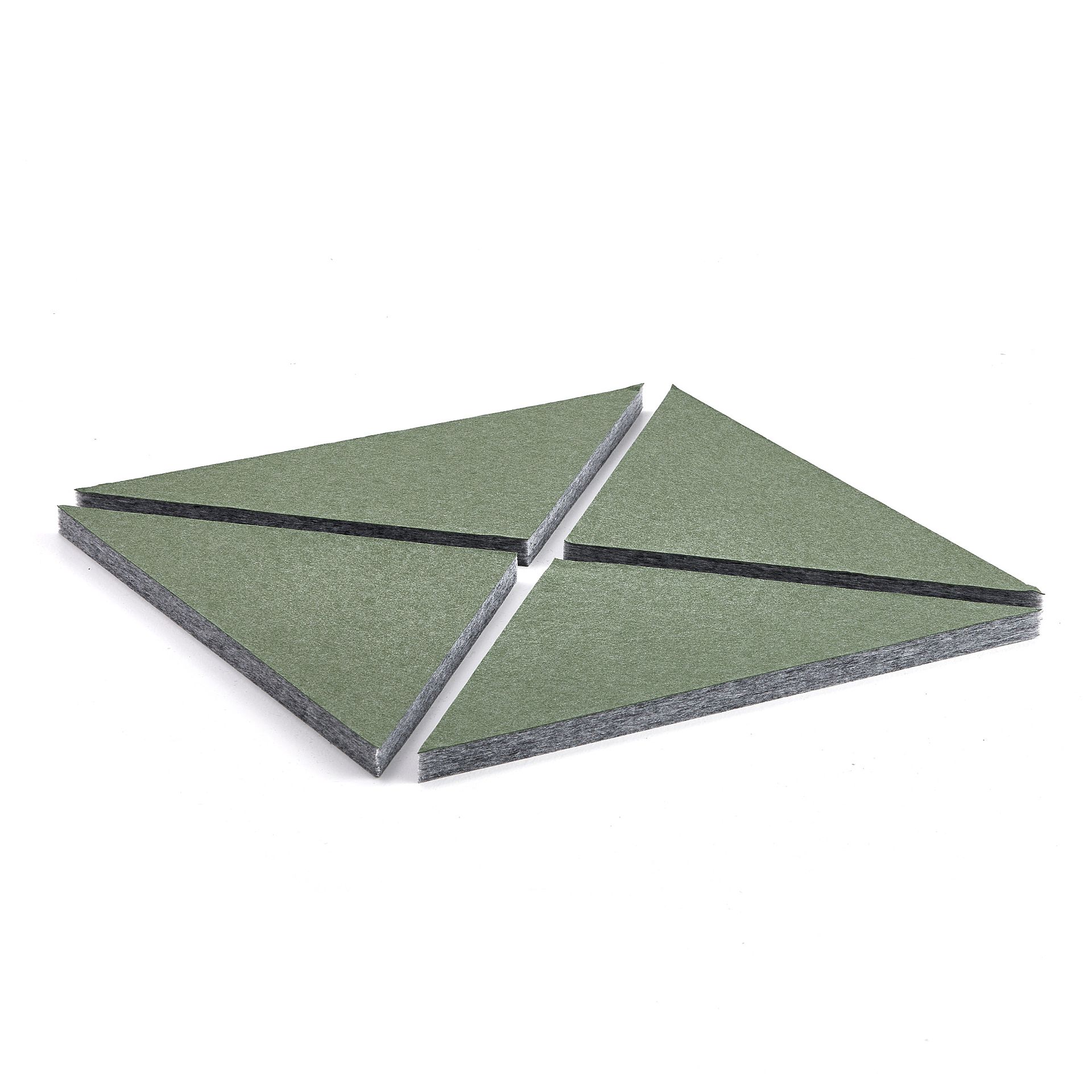 Panele dźwiękochłonne PATTERN, 600x600x40 mm, 4 szt., zielony