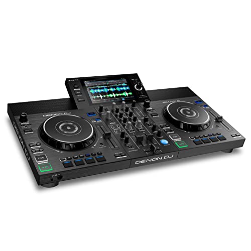 Denon DJ SC LIVE 2 – DJ kontroler, streaming z Amazon Music, ekran dotykowy 7″, Wi-Fi, głośniki oraz obsługa Serato DJ i Virtual DJ