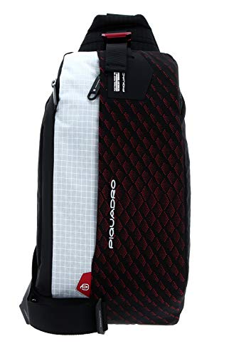 PIQUADRO Torba na ramię dla dorosłych CA5117PQY/GRR z ochroną RFID przed oszustwami, Grigio/Rosso