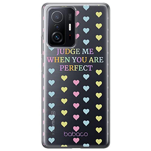 ERT GROUP etui na telefon Xiaomi 11T 5G / 11T PRO 5G, case oryginalny i oficjalnie licencjonowany przez Babaco, wzór Judge me 001, optymalnie dopasowane, plecki z TPU częściowo przeźroczyste