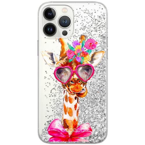 ERT GROUP etui na telefon Apple Iphone XS, case oryginalny i oficjalnie licencjonowany przez Babaco, wzór Giraffe 002, optymalnie dopasowane, z efektem płynnego brokatu