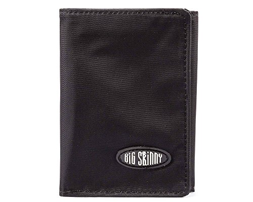 Big Skinny Męski portfel Tri-Fold Slim na 25 kart, czarny