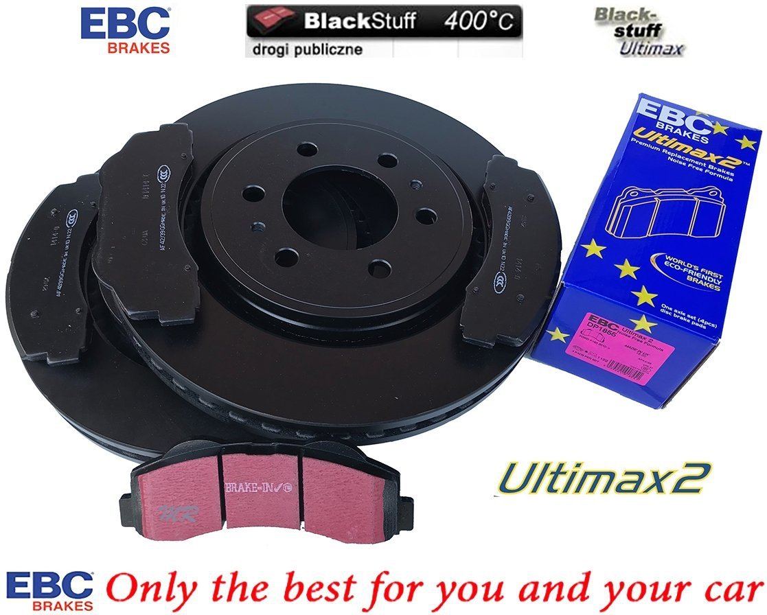 Przednie klocki Ultimax2 + tarcze hamulcowe EBC seria Premium Ford F-150 2010-