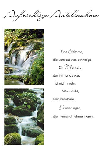 bsb Karta kondolencyjna do pokrycia - wodospady - z kopertą