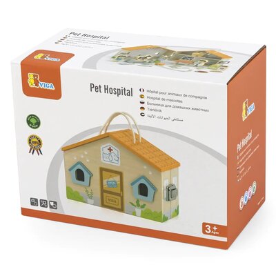 Viga Toys VIGA Drewniana Klinika dla zwierząt Szpital Weterynarz 44558