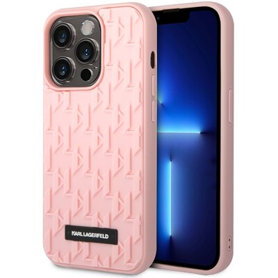 Etui KARL LAGERFELD 3D Monogram do Apple iPhone 14 Pro Różowy