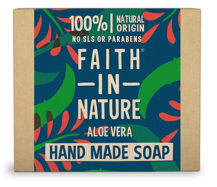 Faith in Nature Wiara w Naturę - Ziołowe mydło w kostce z prawdziwym Aloe Vera, 100g