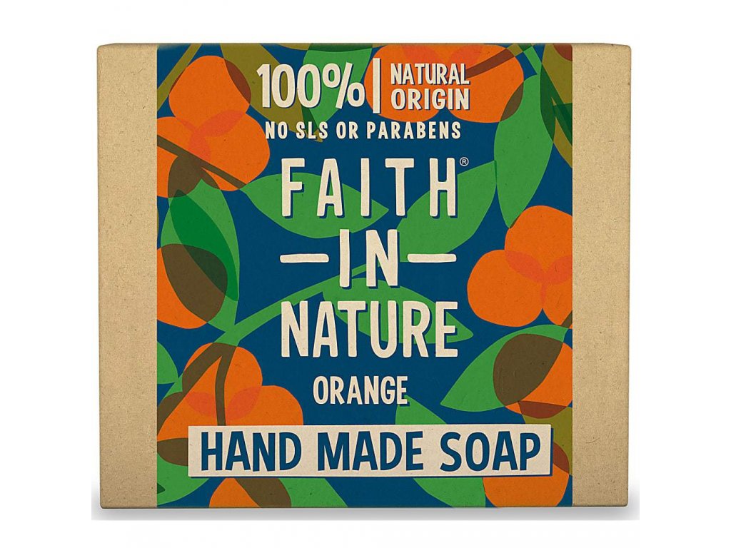 Faith in Nature Wiara w Naturę - Solidne mydło pomarańczowe, 100 g