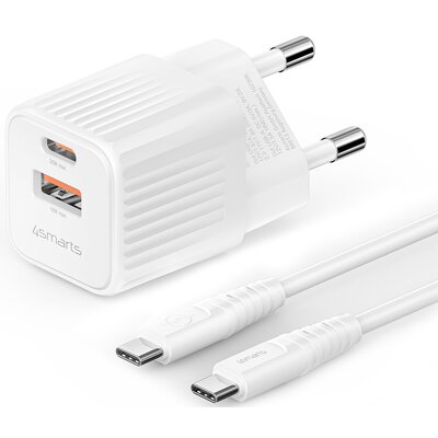 4SMARTS Ładowarka sieciowa VoltPlug Duos Mini 20W Biały