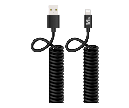 Silver Monkey Kabel sprężynowy USB-A - Lightning MFI 1m