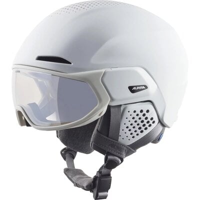 Alpina Unisex-dorosły kask narciarski Alto V, biały matowy, 55-59