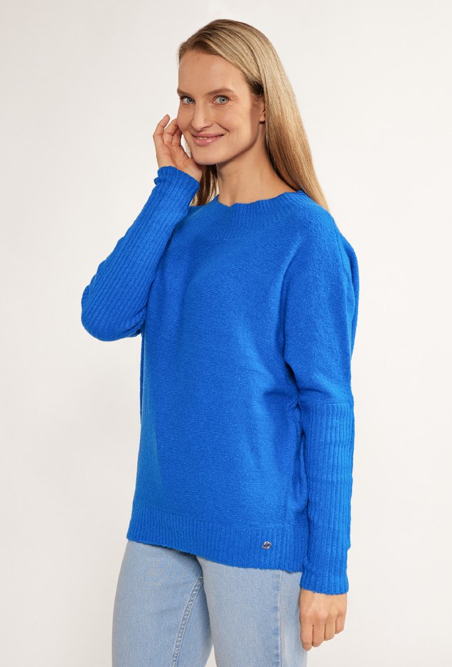Gładki sweter o luźnym kroju - Monnari