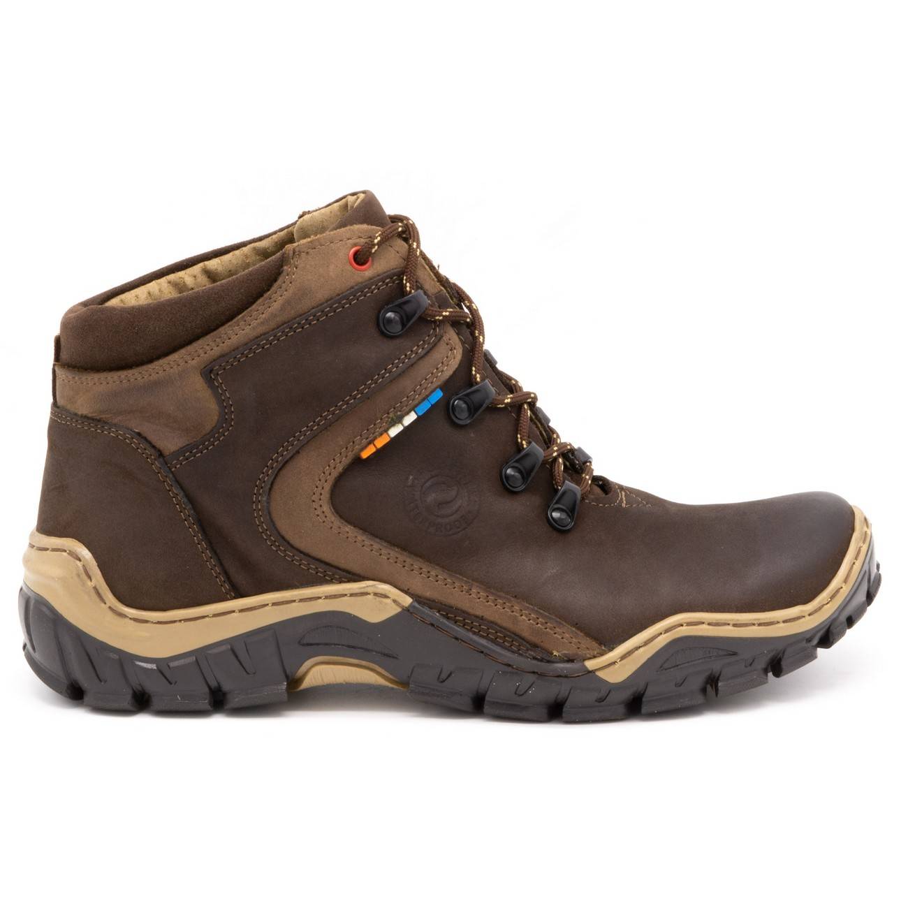 Buty męskie zimowe 129 Brązowe - Buty Olivier