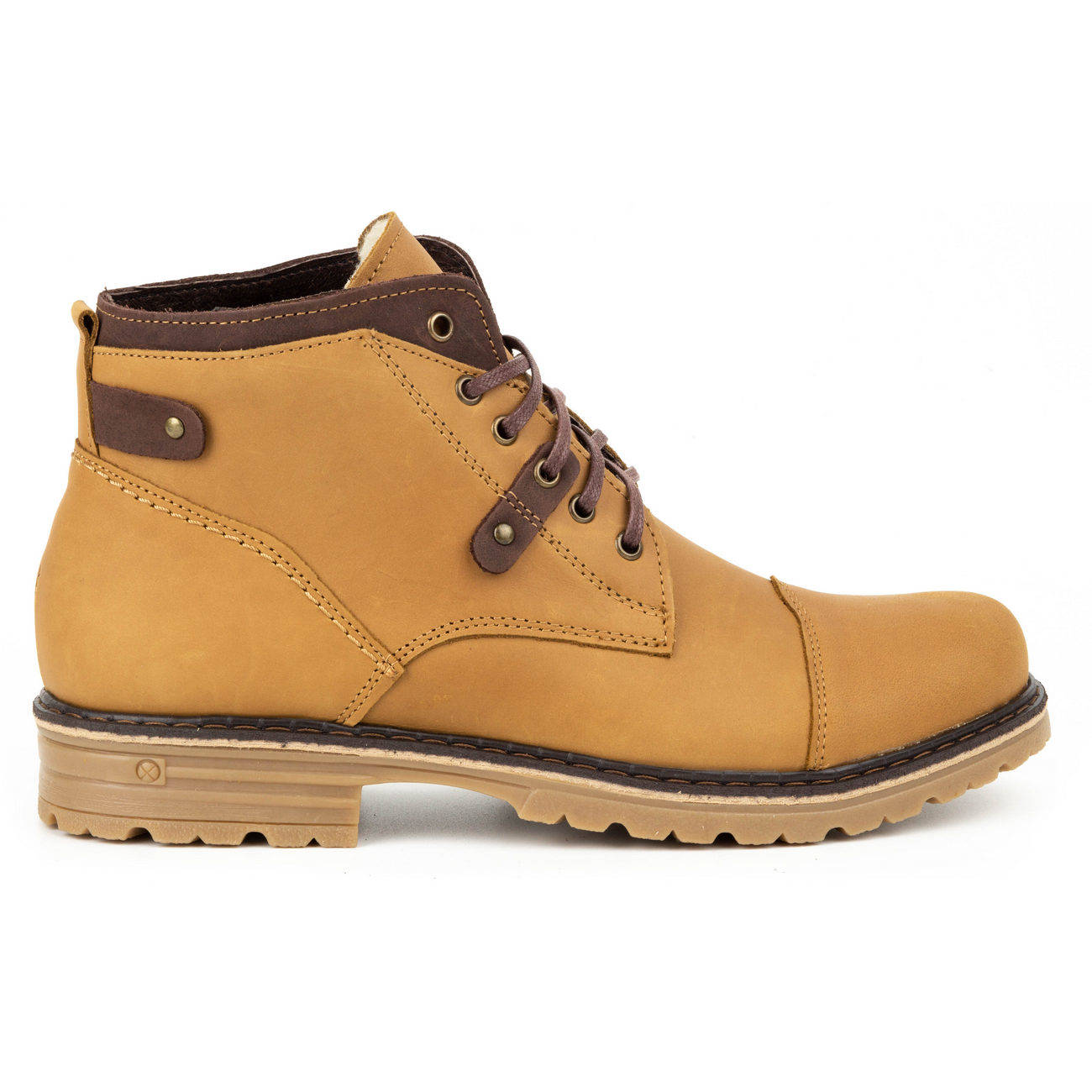 Buty męskie zimowe C15s rude - Polbut