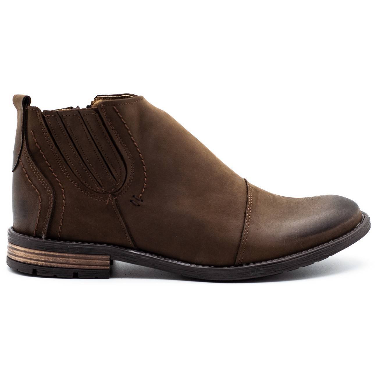 Buty męskie skórzane zimowe 872K brązowe - Komodo