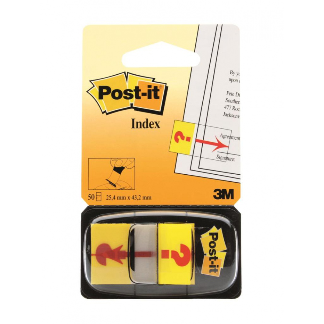 Zakładki indeksujące Post-It 25x43mm 680-32R znak zapytania