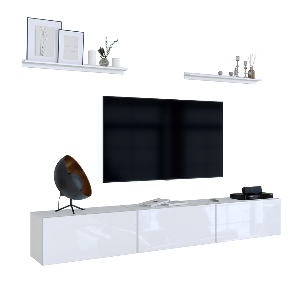 Meblościanka modułowa biały połysk B5-N37