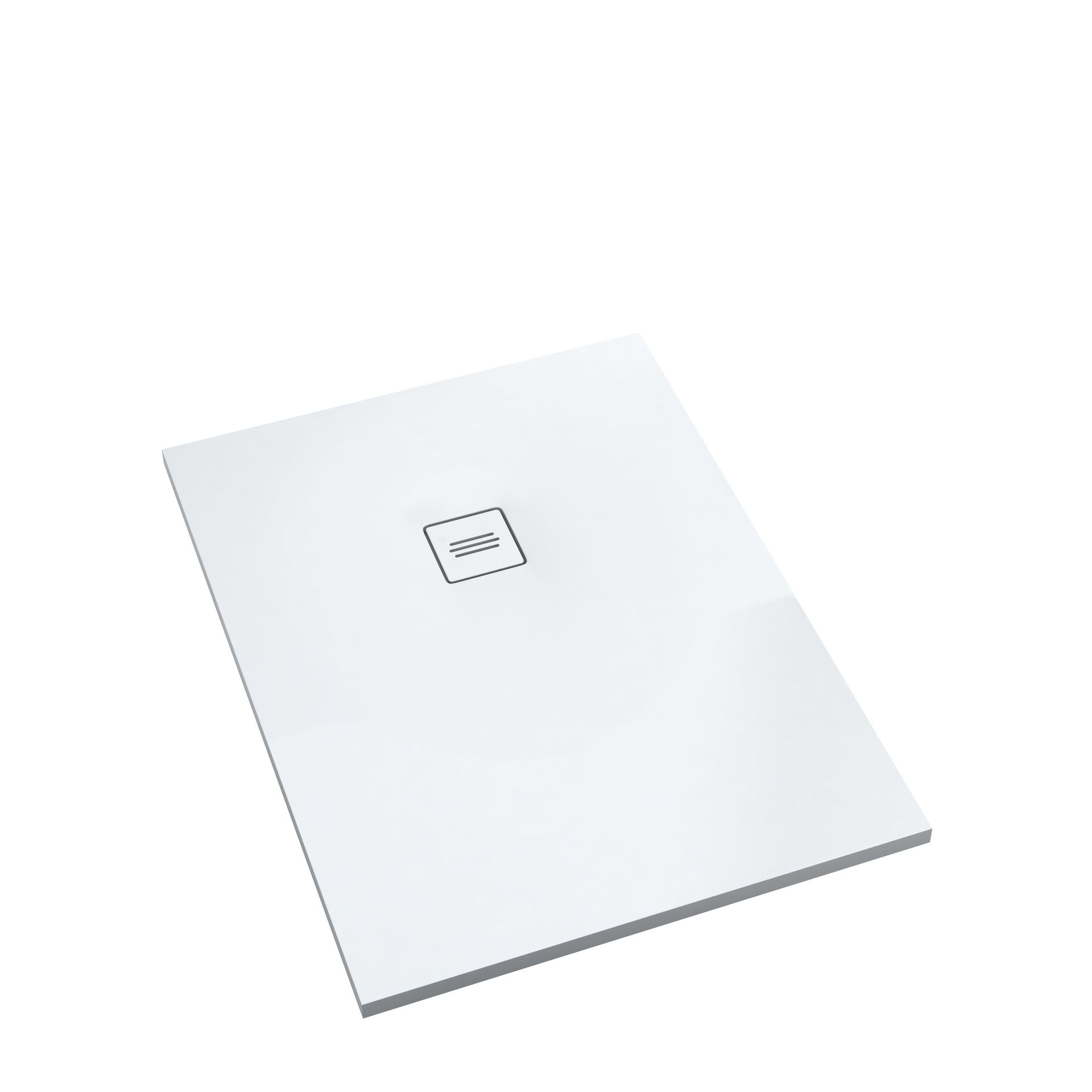 Brodzik Prostokątny Protos Smooth White 100X140X3,5 Stabilsound Plus Kompozyt 3Sp.p1P-100140-M1