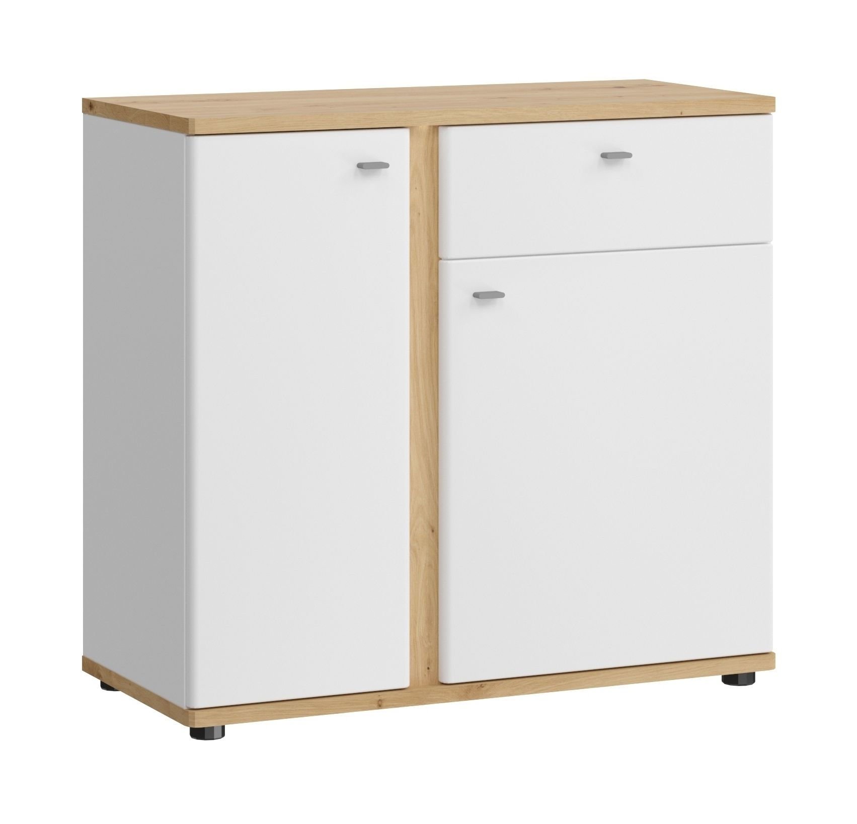 Komoda Avila Ailk02 2D1S Biała / Dąb Artisan