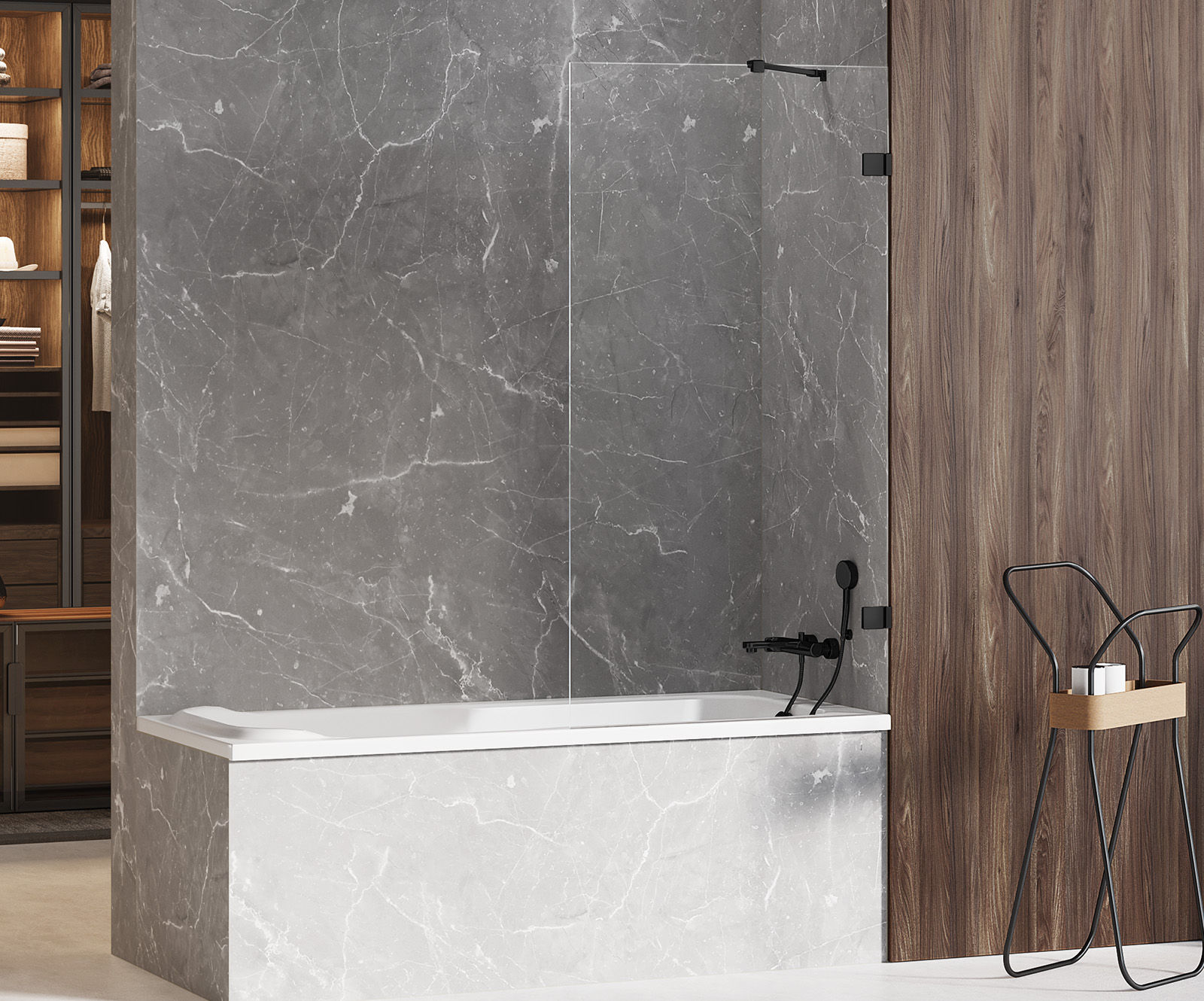 Parawan Nawannowy 90X150 Uniwersalny New Trendy Avexa Black Exk-1980