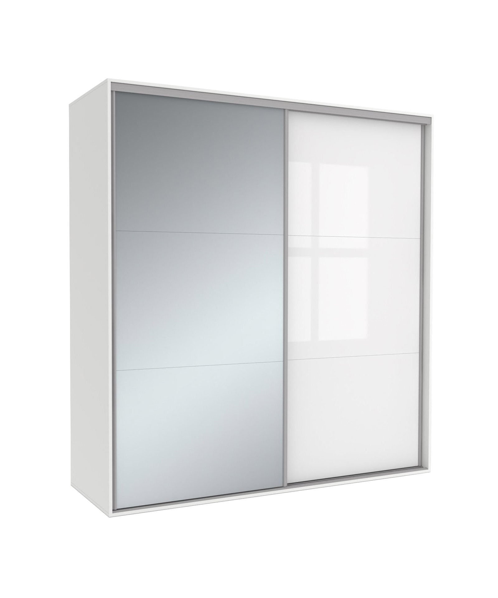 Szafa Tivoli 240X210 B/3Bp/3L Biały Połysk / Lustro