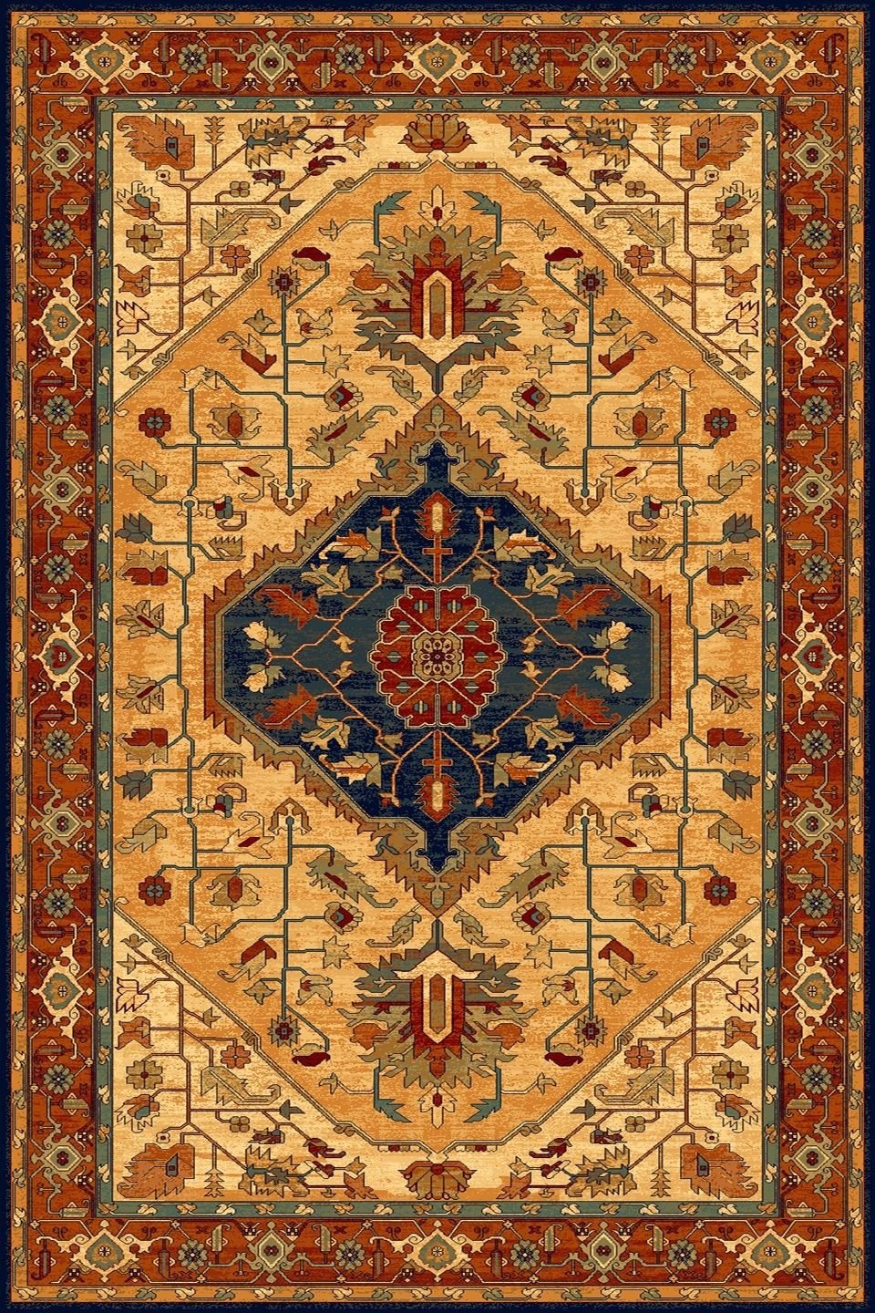 Dywan wełniany Polonia Serapi jasny rubin 170 x 235 cm