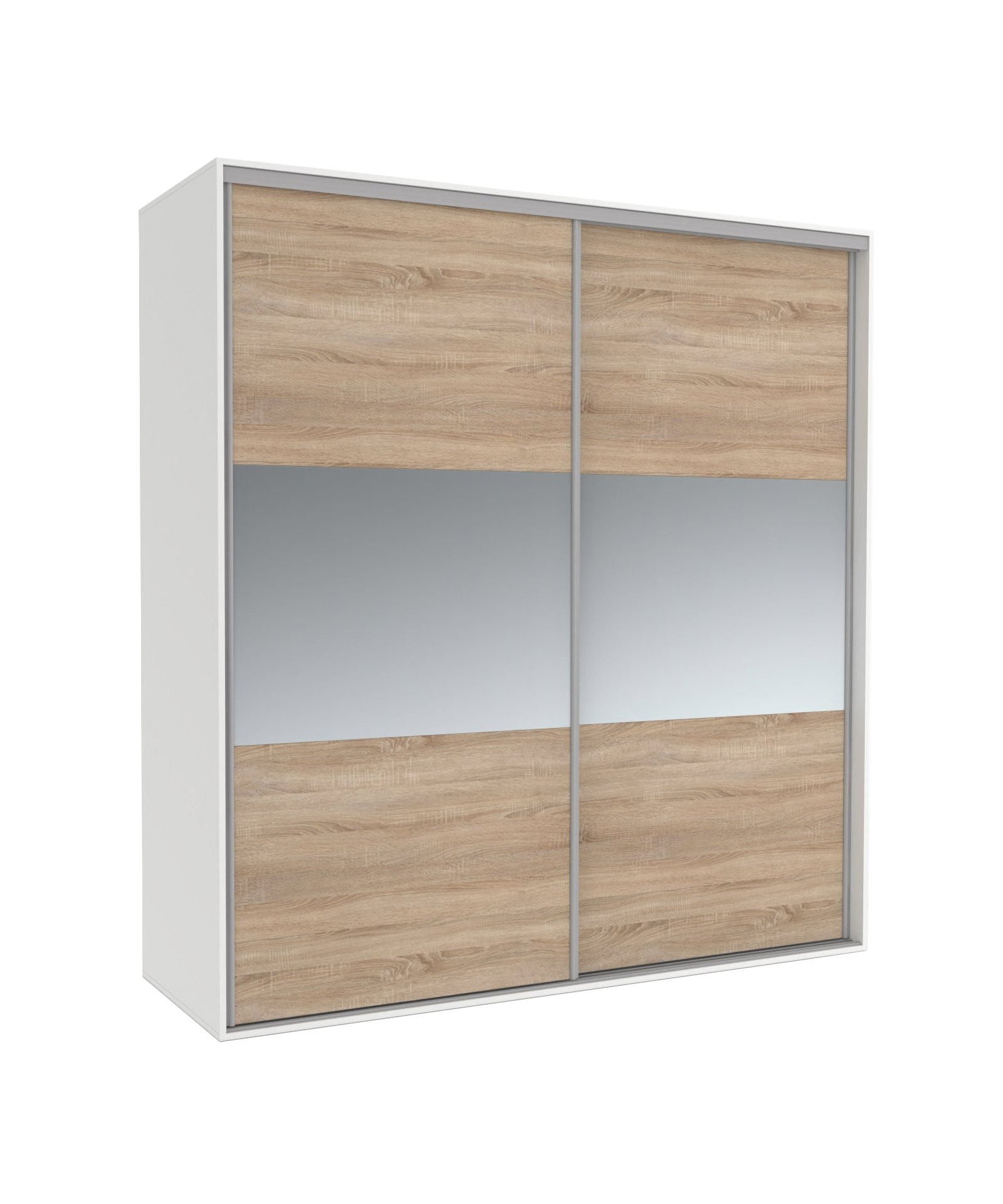 Szafa Tivoli 240X210 B/4Ds/2L Dąb Sonoma / Lustro