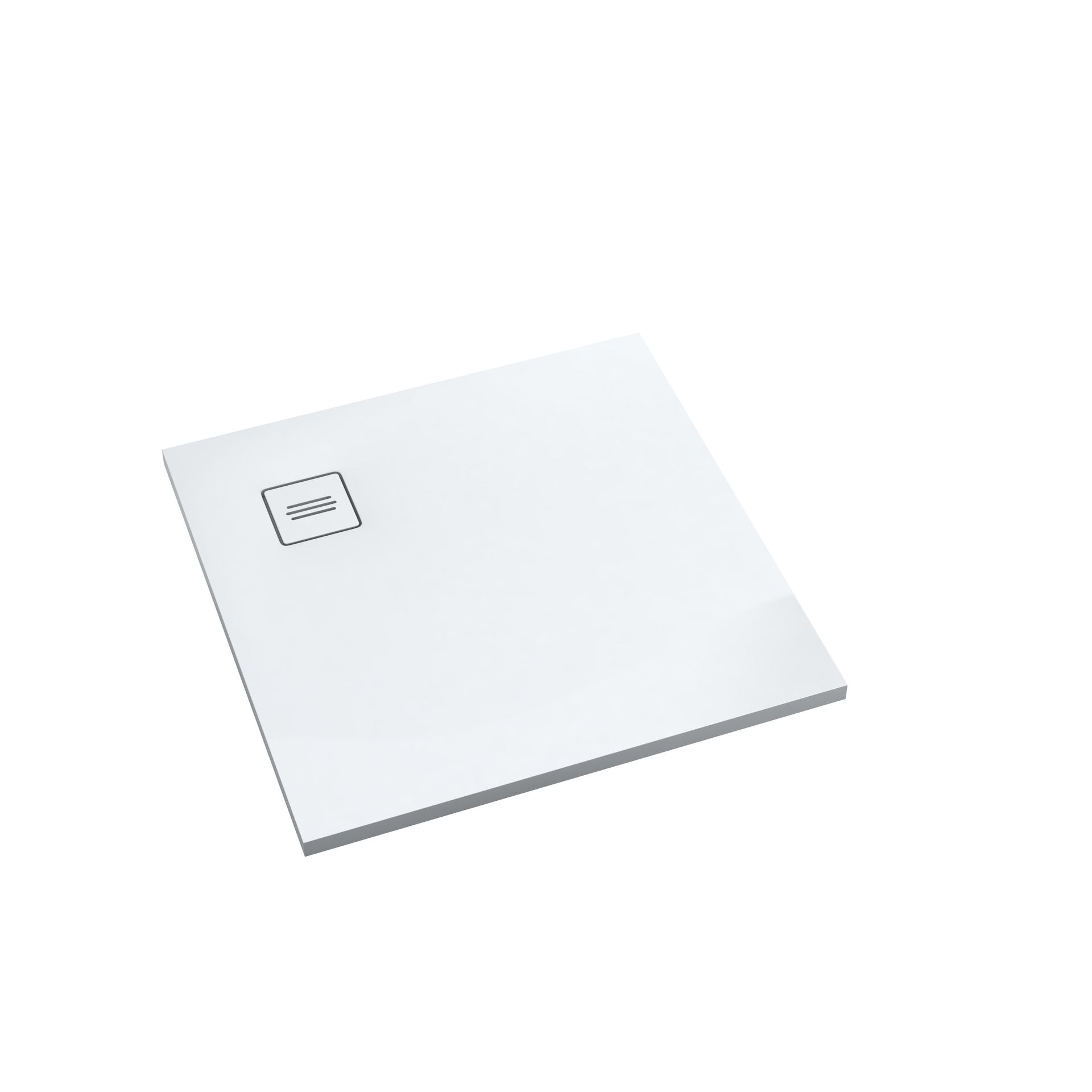 Brodzik Kwadratowy Protos Smooth White 90X90X3,5 Stabilsound Plus Kompozyt 3Sp.p1K-9090-M1