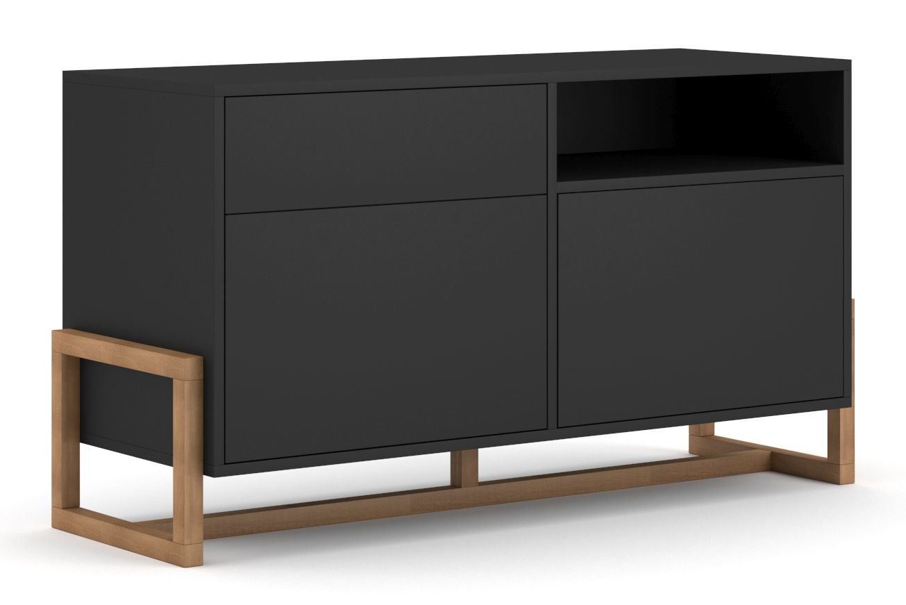 Komoda Niska Oslo Czarny Mat