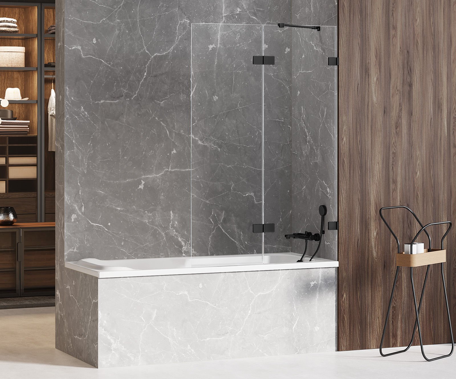 Parawan Nawannowy 100X150 Prawy New Trendy Avexa Black Exk-1983