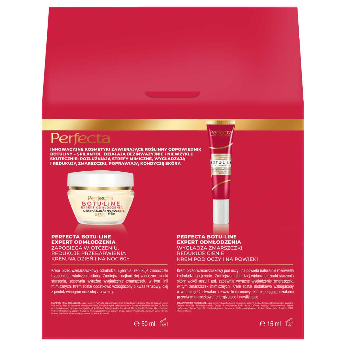 Perfecta Botulina XMASS - zestaw (Krem do twarzy 60+ 50ml + Krem pod oczy 15ml)