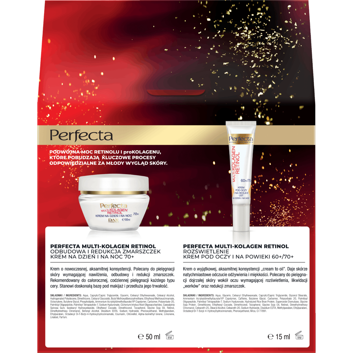 PERFECTA Zestaw Multi-Kolagen Retinol 70+ (Kremy)