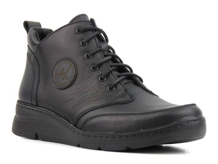 Botki damskie sportowe - HELIOS Komfort 569, czarne - Helios Komfort