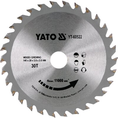 Yato PIŁA TARCZOWA Z WĘGLIKIEM WOLFRAMU DO DREWNA 140 20MM YT-60522