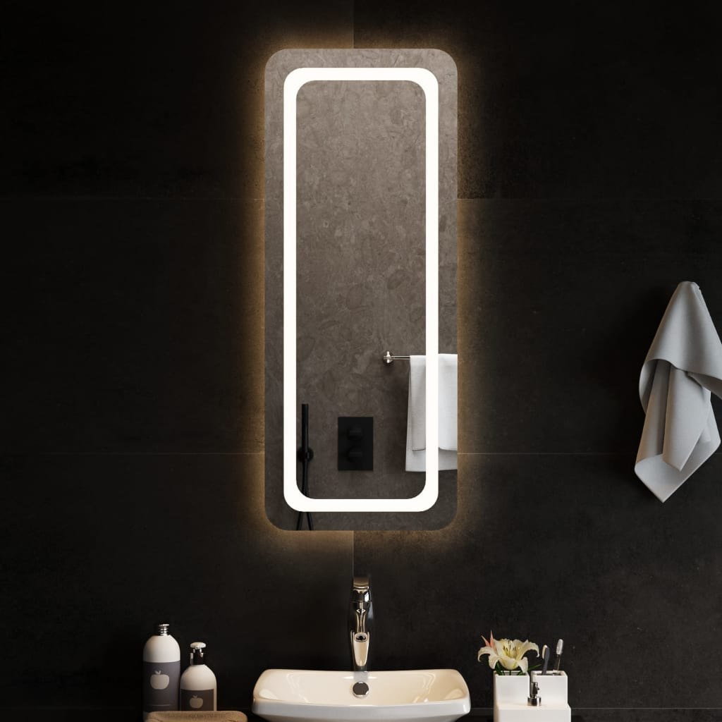 vidaXL Lustro łazienkowe z LED, 40x100 cm