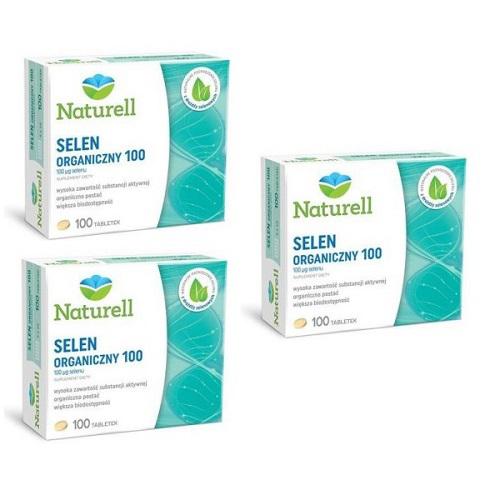 Zestaw 3 x NATURELL Selen Organiczny, 100 tabletek