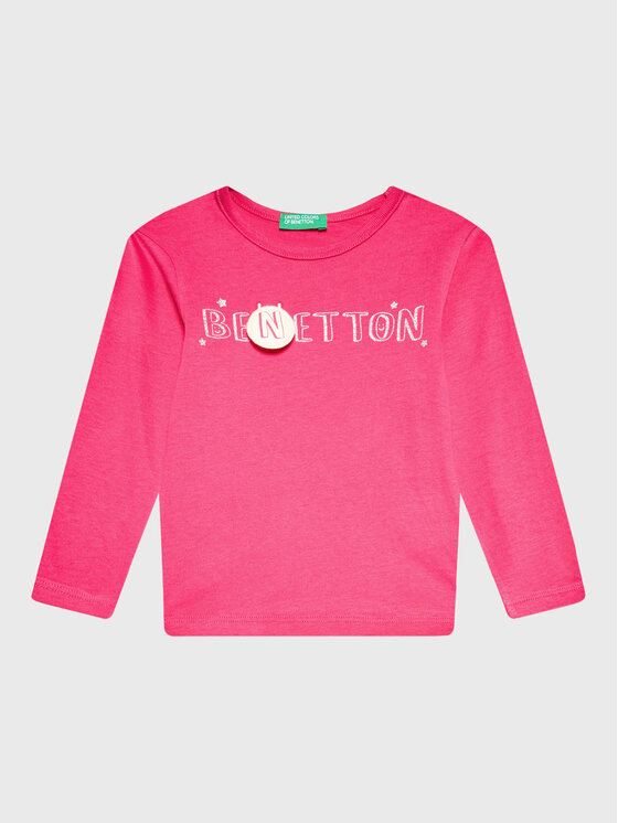 United Colors Of Benetton Bluzka 3ATNG105X Różowy Regular Fit