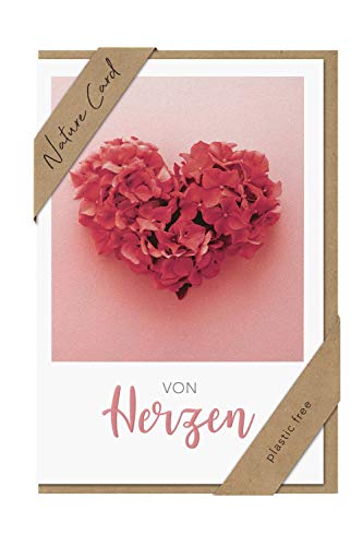 bsb Kartka z życzeniami Kartka z podziękowaniem Ogólne - Natura Card - von Herzen - koperta papier typu kraft